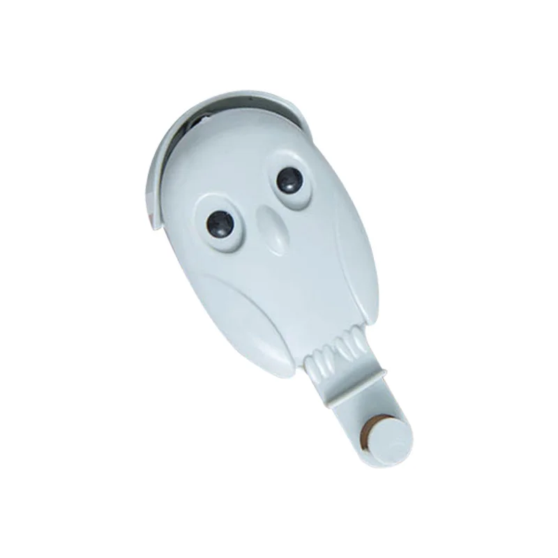Cute Owl Clip-type Plastic Washbasin Hook Free Punch Bathroom Washbasin Storage Hook Wall Hanging Sticky Hook - Цвет: sky blue