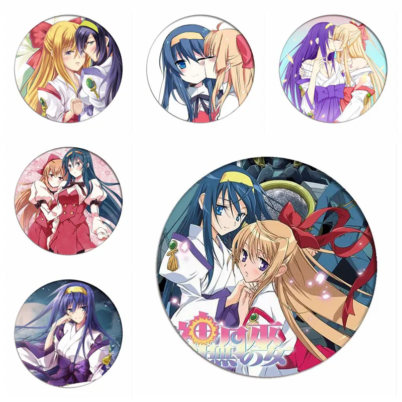 

Kannazuki no Miko Косплей рюкзак значки Kurusugawa Himeko брошь заколки Himemiya Chikane Аниме Коллекция игрушек для одежды