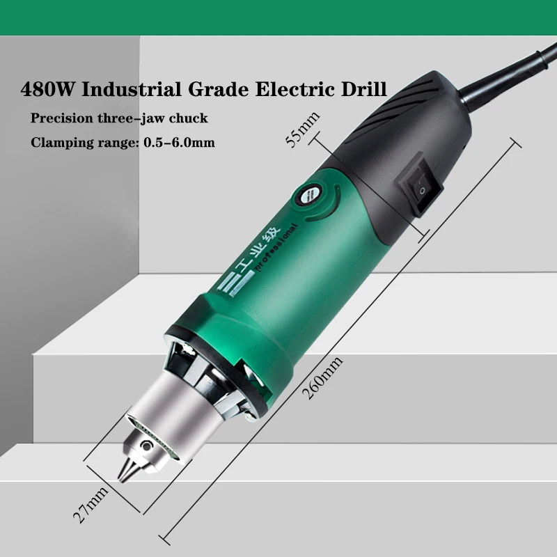Миниатюрная электрическая дрель в стиле Dremel гравер с 6 позиционной переменной
