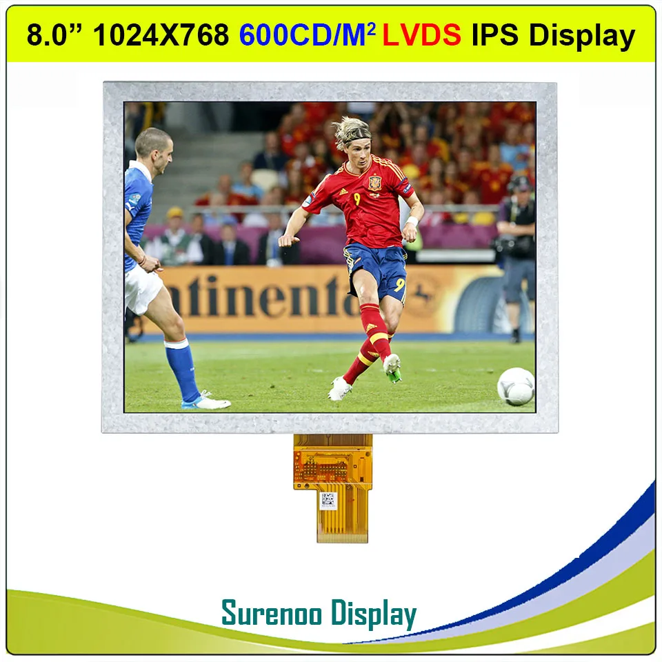 Without TP 8," дюймовый 1024*768 4:3 ips LVDS высокая яркость TFT ЖК-модуль дисплей экран монитор и igc емкостный сенсорный панель - Цвет: Without TP