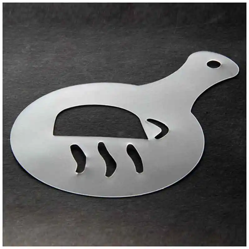 Professional16 Pcs NW Fashion Cappuccino Coffee Stencils Template Strew Pad Duster Spray