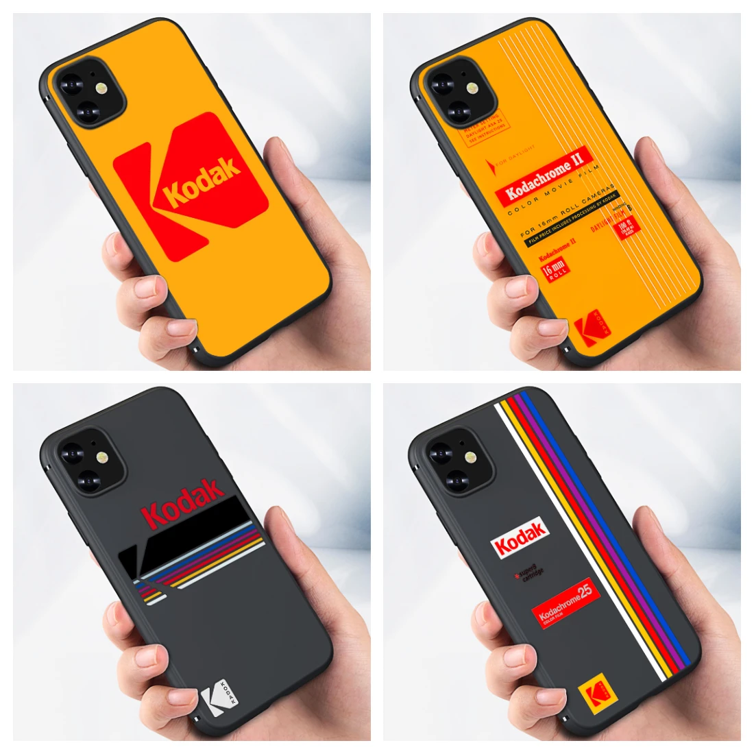 Чехол для телефона Kodak черный мягкий чехол для iPhone 11 Pro Max 6 7 8plus 5S X XS XR XSMax для samsung s10 s9 s8 Plus s7 s6 edge series