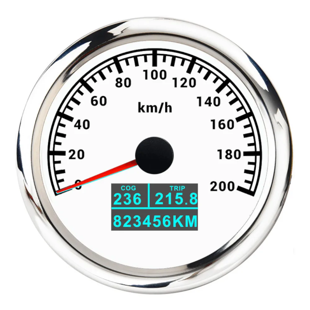 85mm 3 in 1 Marine Boat GPS Speedometer Odometer Gauge 60 MPH Knots GPS Speed Gauges 120kmh