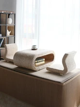 Table basse en rotin, rangement manuel, salon, Table de thé japonaise, méditation Futon, canapé au sol, Table d'appoint, tabouret de Tatami