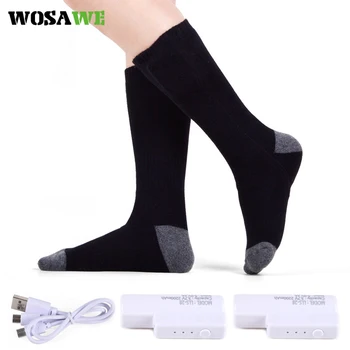 

Winter Skiing Socks Warm Up Foot 3.7V Lithium Battery Rechargeable Adjustable Battery Electric Heating Socks Double Layer