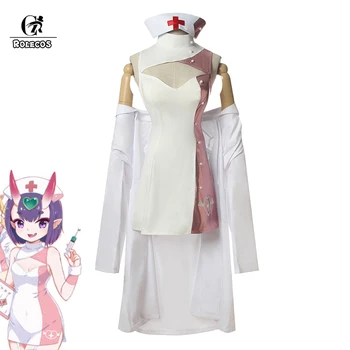 

ROLECOS Game Fate Grand Order Cosplay Ibaraki Doji Shuten Douji Nurse Costume Dress Sexy Nurse Cosplay Costume Hat Women Uniform