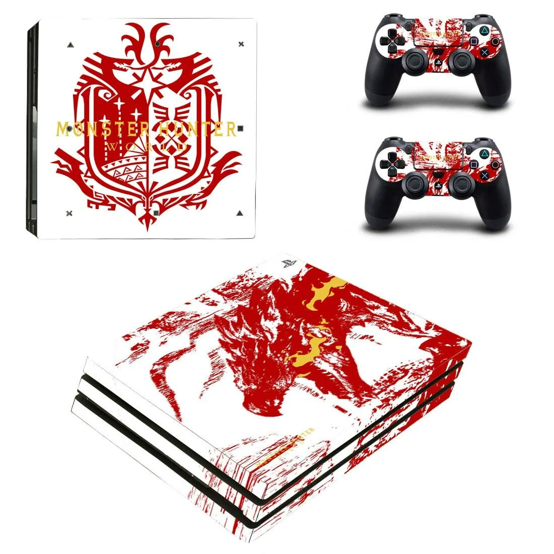 Monster Hunter World PS4 Pro наклейка для кожи наклейка для игры для playstation 4 PS4 Pro консоль и контроллер наклейка для кожи виниловая