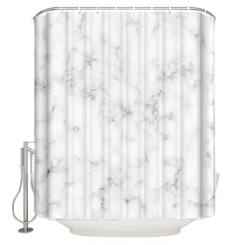 

Shower Curtain Waterproof Polyester Fabric Shower Curtain Simple Marble Grey Texture