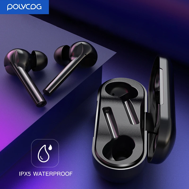 

POLVCDG S09 Wireless Bluetooth Earphone 2019 New Black Waterproof HiFi Stereo Earbuds Intelligent Noise Reduction Earphones