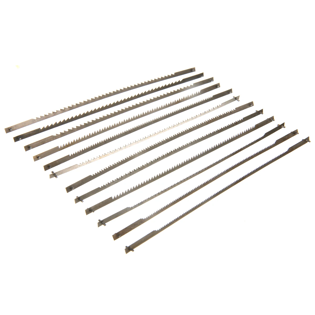 12pcs 5" 10/15/18/24 Teeth Pinned Scroll Saw Blades Woodworking Saw Blades Power Tools Accessories 127mm Black