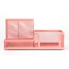 Mesh Desk Organizer Metal Office Storage Box with Compartment Stationery Holder Office Supplies 4