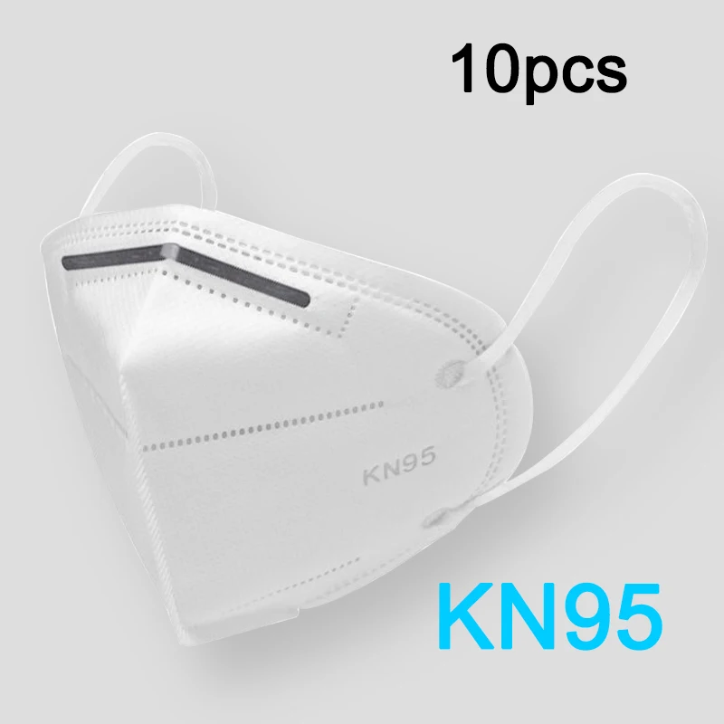 

10/5pcs KN95 Mouth Face Mask 4 Layer Protective Filter Anti Flu Dust Pollution Face Masks PM2.5 Clean Breathing KN95 Masks