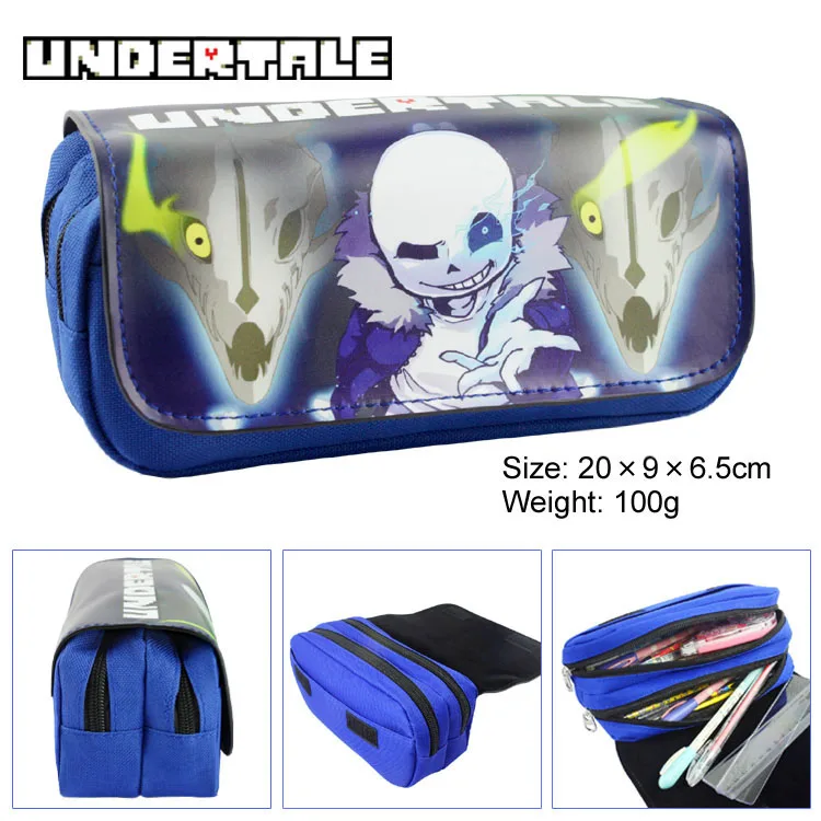 7 Undertale Косплэй ручка сумки двойная молния школьный Карандаш Чехол для косметики для макияжа, сумка, сумка для хранения подарок - Color: 7