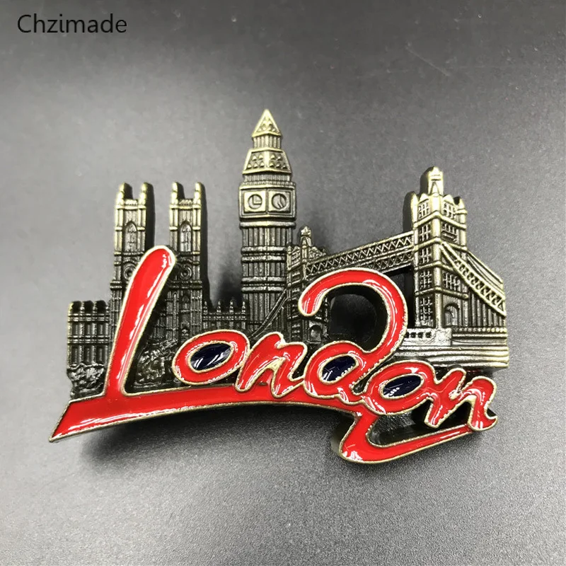 London Panorama Chzimate ТУРИСТИЧЕСКИЙ СУВЕНИР 3D Металлические Магнитные наклейки на холодильник, кухонные украшения - Цвет: London Panorama