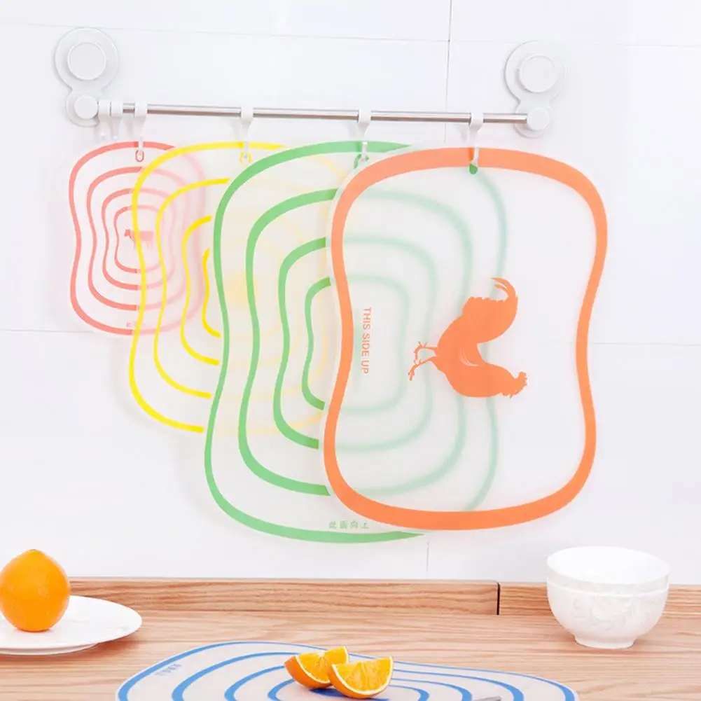 

Kitchen Cutting Board Flexible Transparent Fruit Vegetable Slice Anti-slip Tool