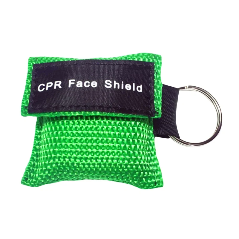Одноразовая лицевая маска для искусственного дыхания при реанимации дыхательная маска рот дыхание односторонний клапан аварийный открытый Tools3 - Цвет: Green