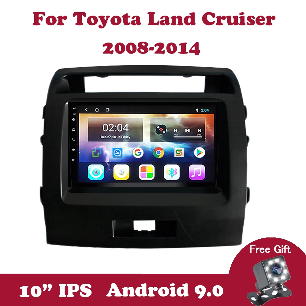 Автомагнитола на Android 9 0 для Toyota Land Cruiser 200 LC200 2008 2014 GPS радио 10 1 &quotIPS сенсорный экран