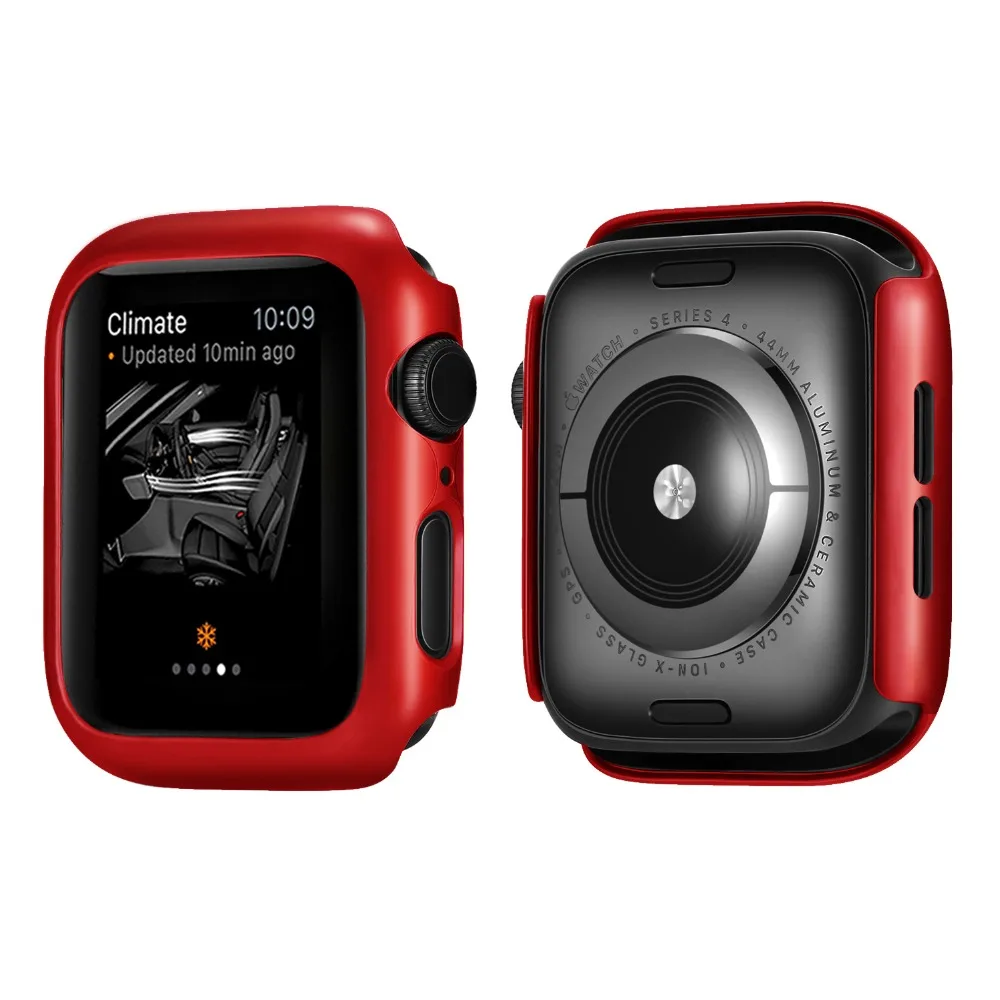 Чехол для Apple Watch 4, 5, 3, 2, 1, 40 мм, 44 мм, с краями, чехол s для iWatch Series 3, 2, 42 мм, 38 мм
