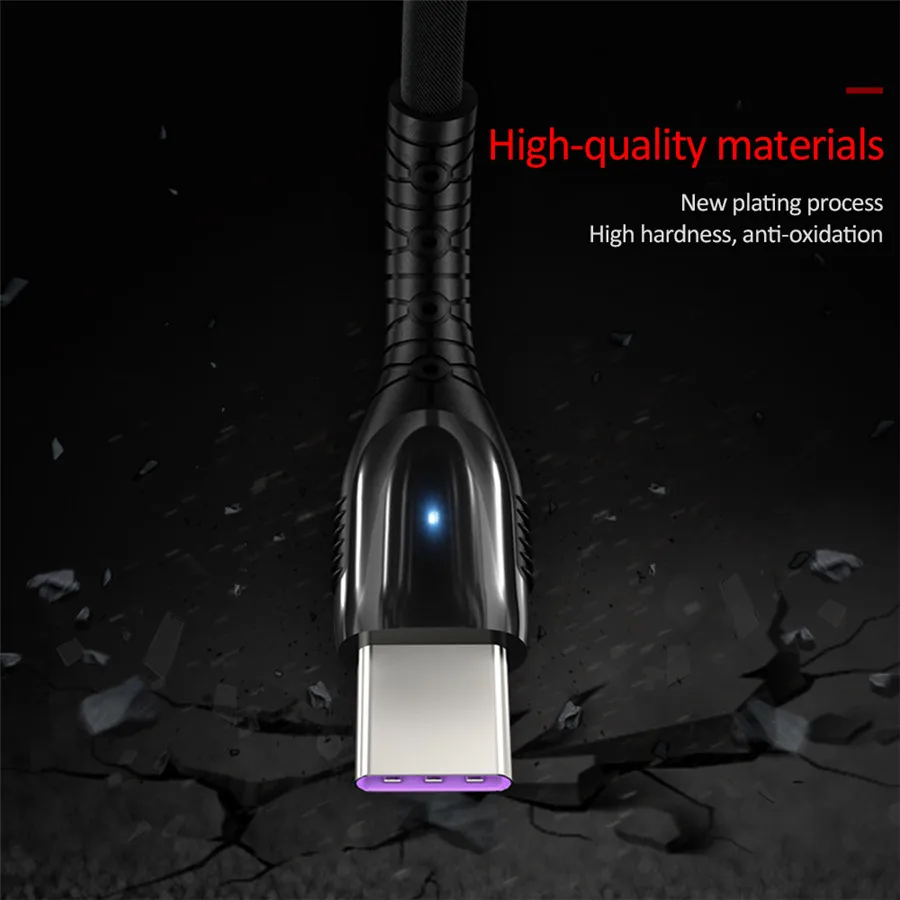5А usb type-C кабель для быстрой зарядки USB C кабель для передачи данных зарядное устройство для телефона samsung S9 S8 Note 9 8 huawei P20 pocophone F1 type-C кабель