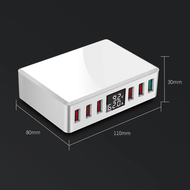 QC 3,0 быстрое зарядное устройство USB 6 портов концентратор адаптер питания настенное зарядное устройство DOM668