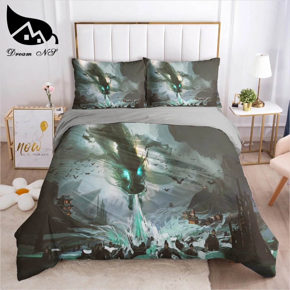 thumbnail image 1 of Juego de ropa de cama con estampado 3D de la película Stranger-Things de Dream NS, juego de funda nórdica para cama doble, matrimonial, queen y king, envío directo, 1 of 5