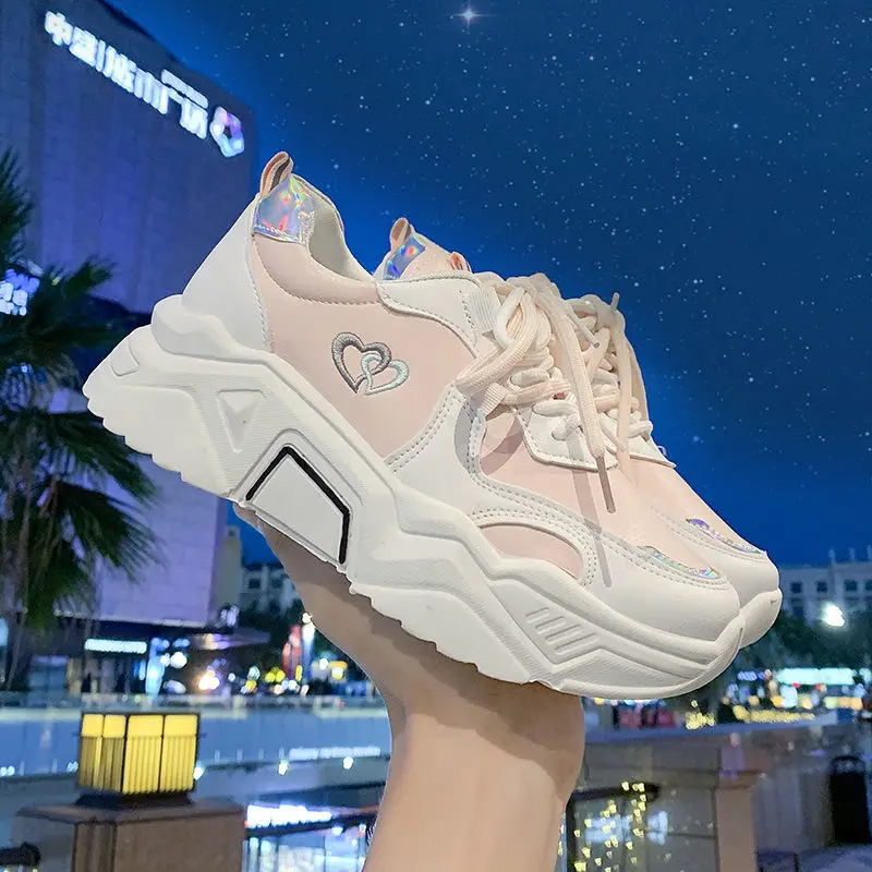

Net red daddy shoes female students Korean version of the new wild platform sneakers women