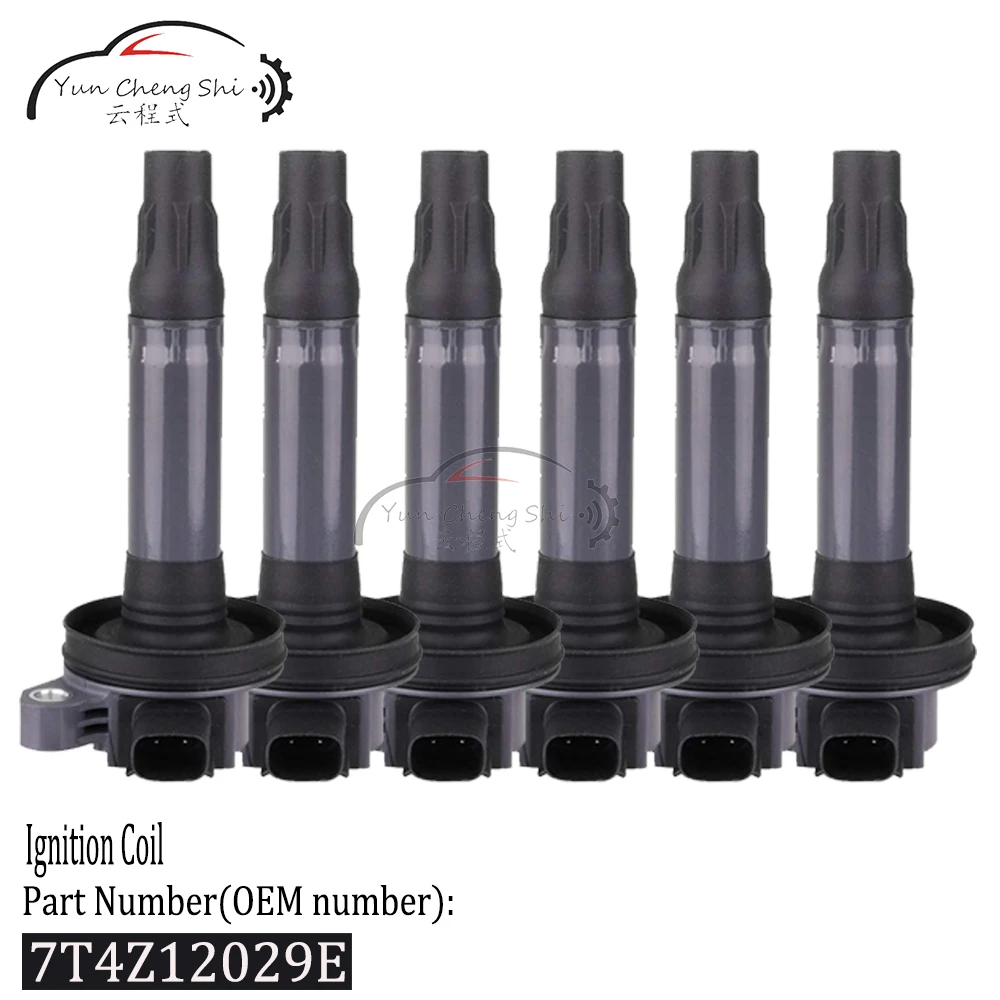 6 шт. катушка зажигания 7T4Z 12029 E подходит для FORD TRANSIT 150 250 350 HD Mazda CX 9 LINCOLN MKX MKS MKZ MKT MERCURY