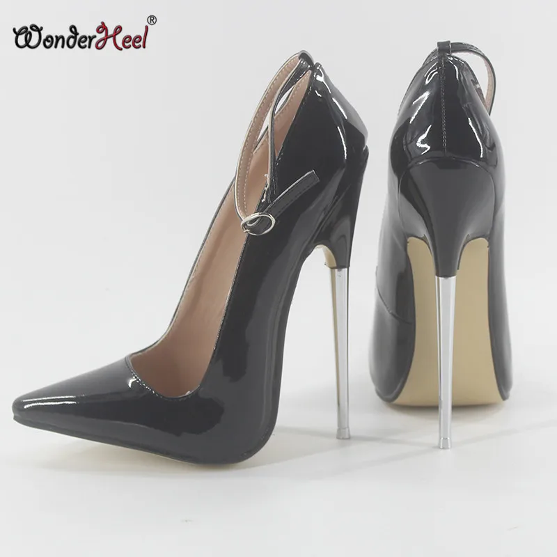 Женские туфли из лакированной кожи Wonderheel пикантные лодочки на очень высоком