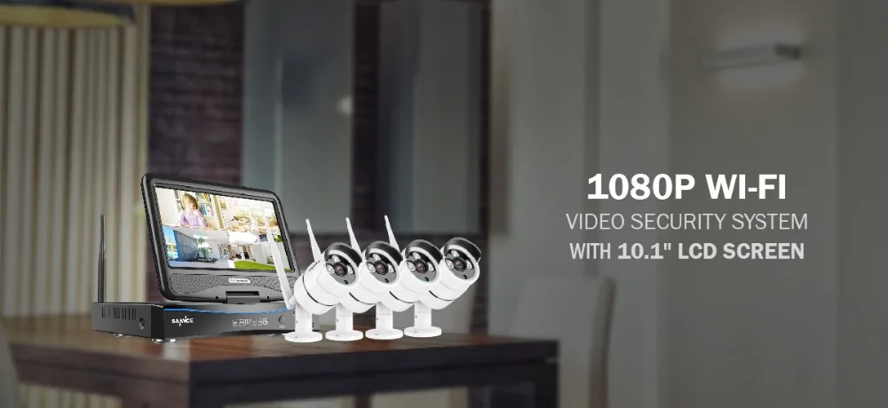 SANNCE 8-канальный сетевой видеорегистратор Wifi 1080P ip камера PoE NVR CCTV Беспроводной Камера Системы 8CH Wi-Fi NVR kit Wi-Fi NVR комплекты видеонаблюдения DVR комплект 1 ТБ HDD