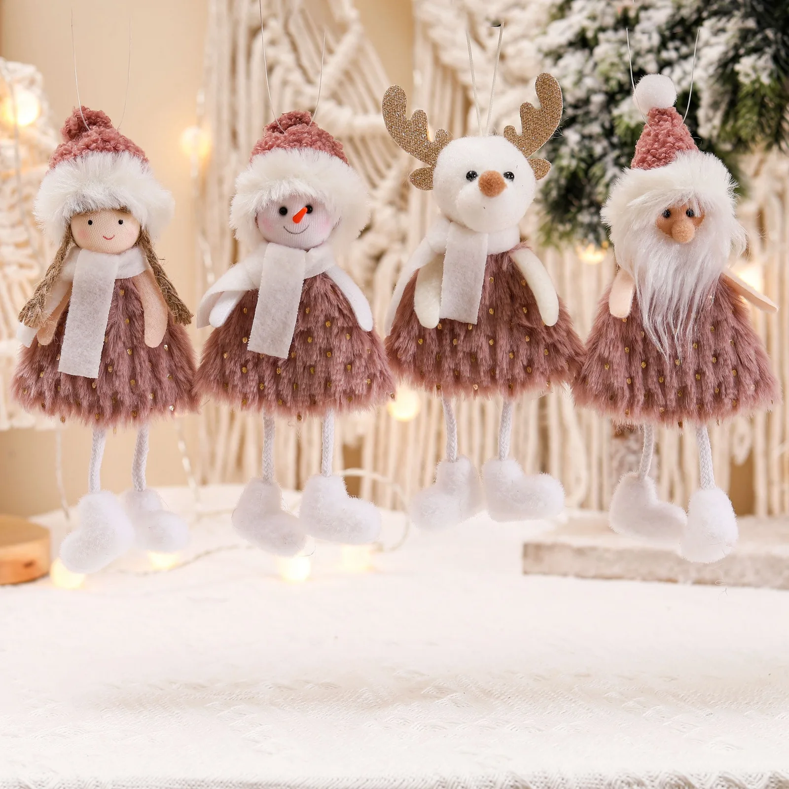 Merry Christmas Angel Plush Doll Pendant Xmas Tree Ornament Decorations for Home Decor New Year 2022 Navidad Gift | Дом и сад