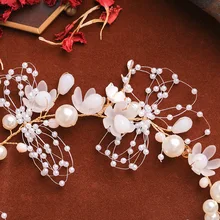 Невесты Аксессуары Европа и Америка невесты головной убор Детская повязка для волос ручной работы головной убор в форме гирлянды партия волос