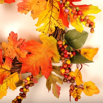 

Autumn Maple Leaf Garland Thanksgiving Day Ornament Gift Holiday Props