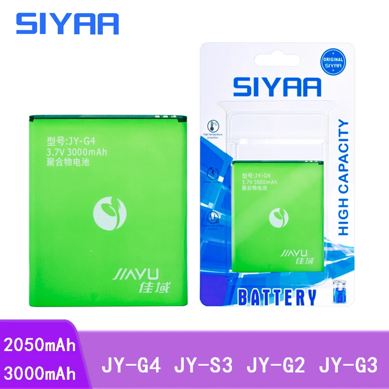 SIYAA мобильного телефона Батарея JY-G4 JY-S3 JY-G2 JY-G3 для JIAYU G4 G4S G4T JYS3 S3 JYG2 G3 Замена литий-полимерная батарея Batteria