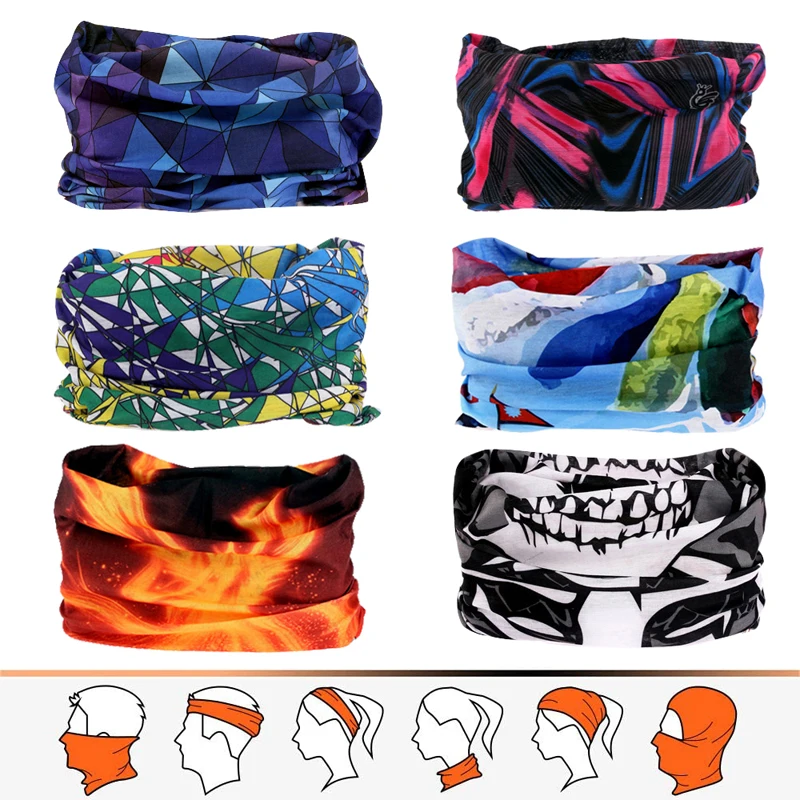 Велосипедная бесшовная бандана летняя уличная повязка на голову спортивная