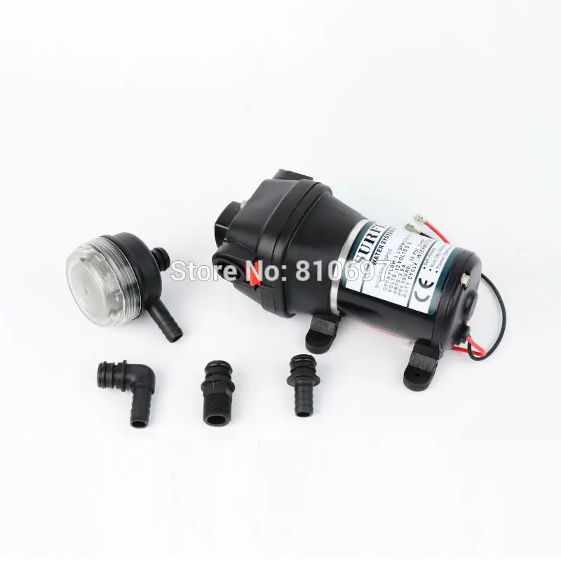 SURFLO KDP-30A DC 12V high suction 1.8meter Santoprene membrane water pump 10LPM 2.8GPM for marine, RV, agriculture, car washer