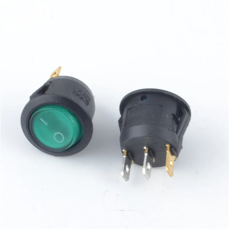 1PCS 12V LED rocker switch 20A 12V Light Switch Power Switch Car button lights ON/OFF 3pin Round Rocker Switch Dash Boat