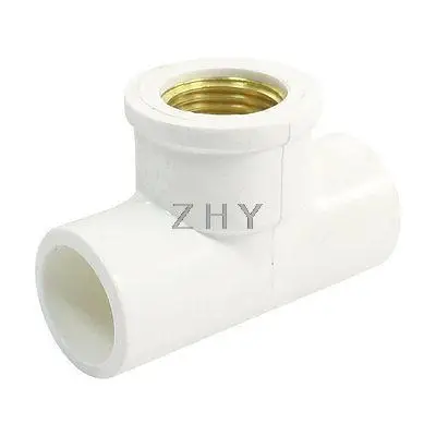 

1/2"PT Female Thread 20mm Hose Slip 3Way T Shape PVC-U Pipe Connector