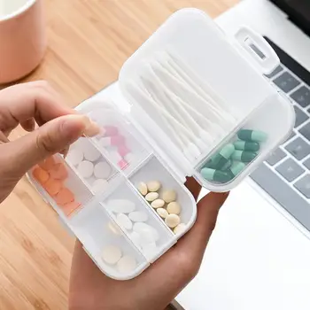 

Sealed Mini Multi-lattice Pill Boxes Splitter High Capacity Portable Tablet Medicine Holder Case Travelling Carry Organizer