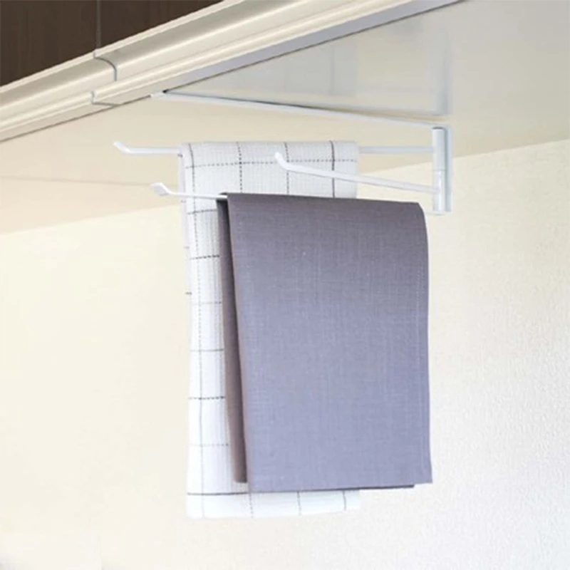 Hot Swivel Towel Rail Bath Rack Towel Rack Holder with 2 Swivel Bars for Kitchen, Bathroom, Toilet