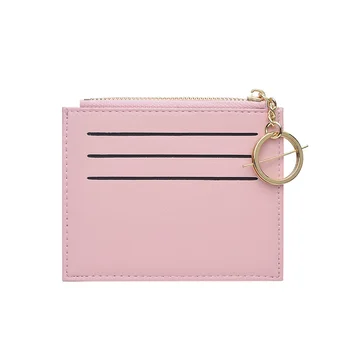

Wholesale Ultra-thin Slim Wallet Credit Card Women Man Woman Bank Coin Bag Card Holder ID Business Gift Pink Black Brown Orange