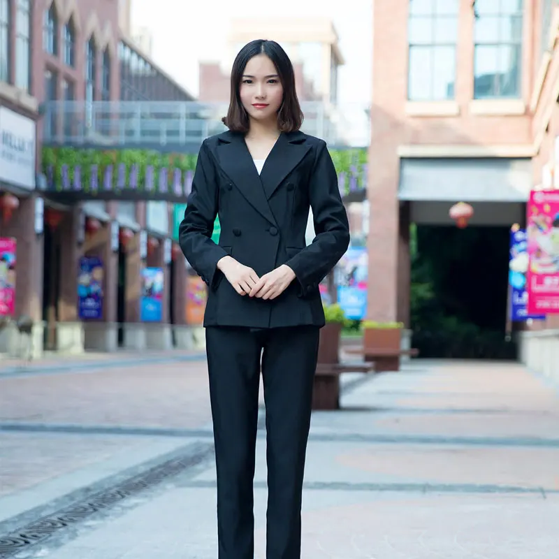 Mode vrouwen lente pakken vrouwen zelf-cultivatie wilde herfst pak negen broek pak OL профессиональный бизнес vrouwen kleding