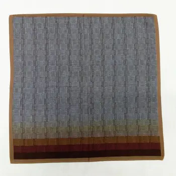 

3Pcs/Set Mens Cotton Handkerchief Gradient Color Wall Brick Plaid Patterns Pocket Square Hankies for Wedding Party Gift Random