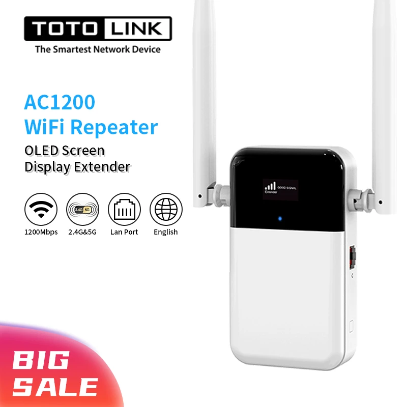 handicap waardigheid Naar Totolink Ex1200l Wifi Repeater Ac1200m Dual Band Wifi Extender With Lan Port  Screen Display 2.4g+5ghz Wifi Amplifier,easy Setup - Routers - AliExpress