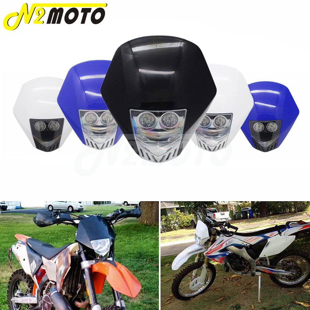Черная светодиодная фара для мотоцикла HMX мотокросса Yamaha YZ XT WR TTR TT Kawasaki Honda |