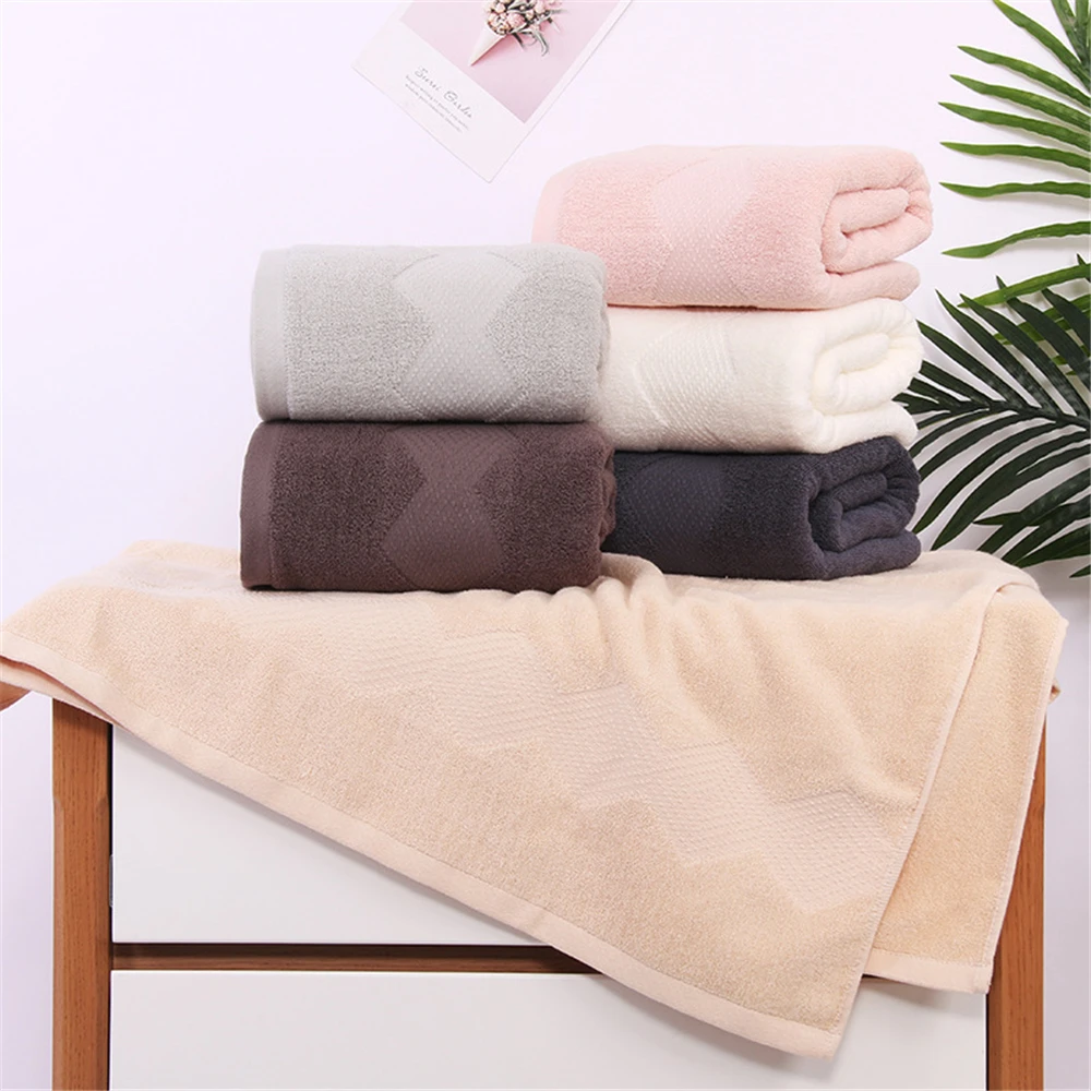 Women Men Soft 100 Cotton Face Bath Towel Set 70*140 34*74 cm