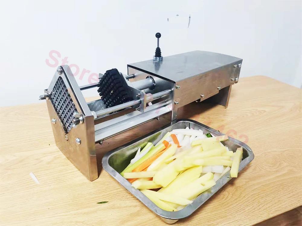 GZZT Commercial Home Kitchen Equipment Electric Potato Chip Cutter French  Fries Cutter Vegetable Fruit Cutter Adjustable Size