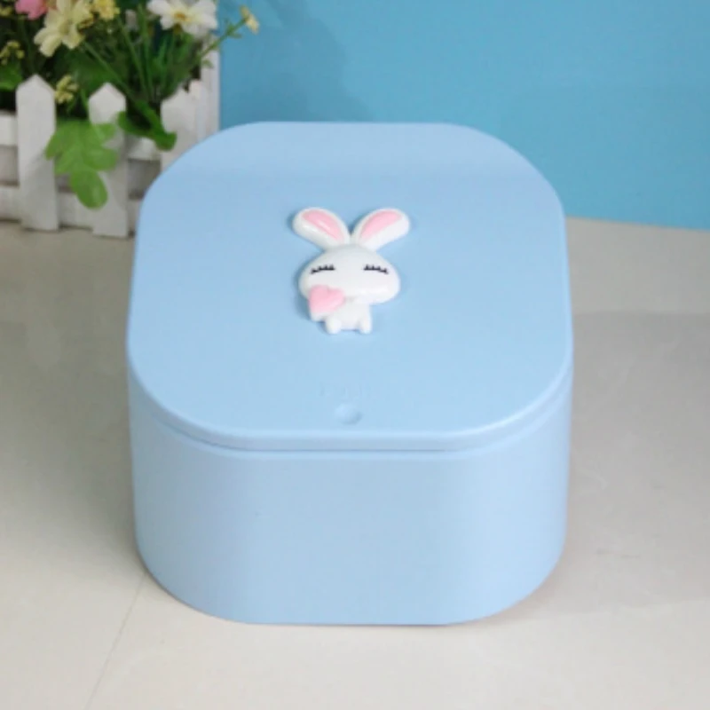 Симпатичная квадратная настольная мусорная корзина пуш типа с поп крышкой Kawaii