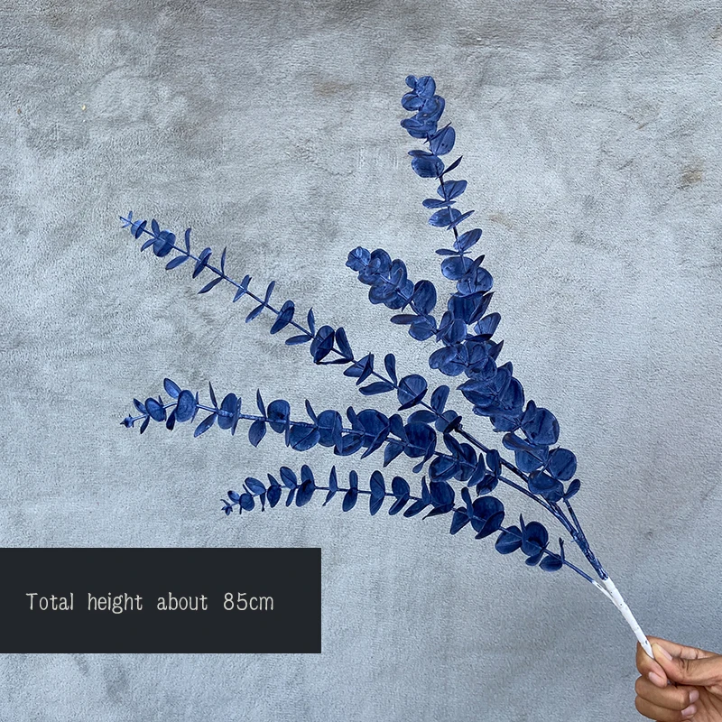 JAROWN Royal Blue Dark Blue Flowers Plant Leaf Material Artificial Flower Row DIY Props Rose Peony Wedding Decoration Party Decoration (28)