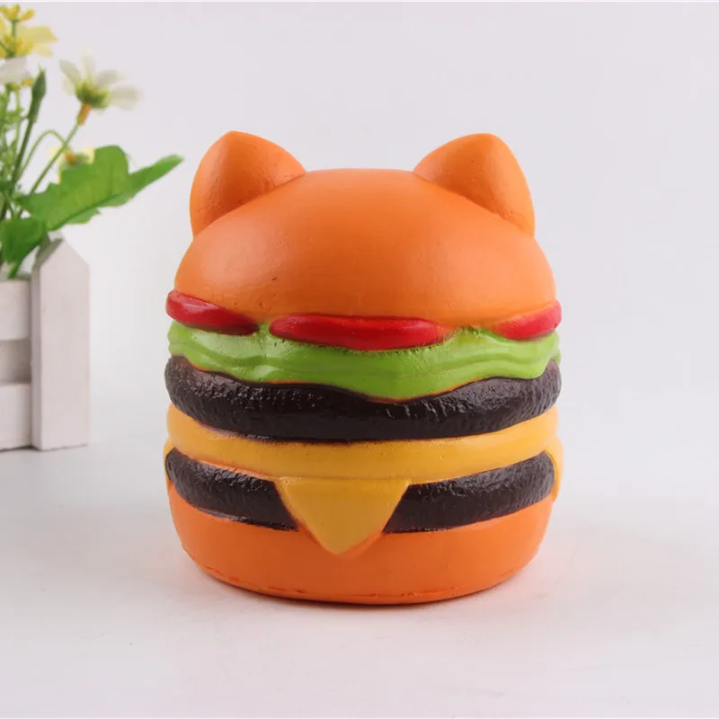 Мягкая игрушка для кошки, хлеб, кукла для еды, миниатюрная еда, гамбургер, круассан, медленно поднимающийся, мягкий, сжимается, снимает стресс, подарок на день рождения для девочки