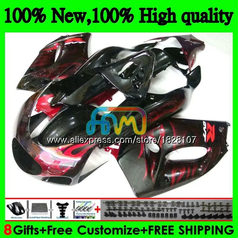 Корпус для SUZUKI RGV250 SAPC VJ22 92 93 94 95 96 66BS. 73 RGV-250 VJ21 всю 22 RGV 250 1992 1993 1994 1995 1996 обтекатель красным пламенем